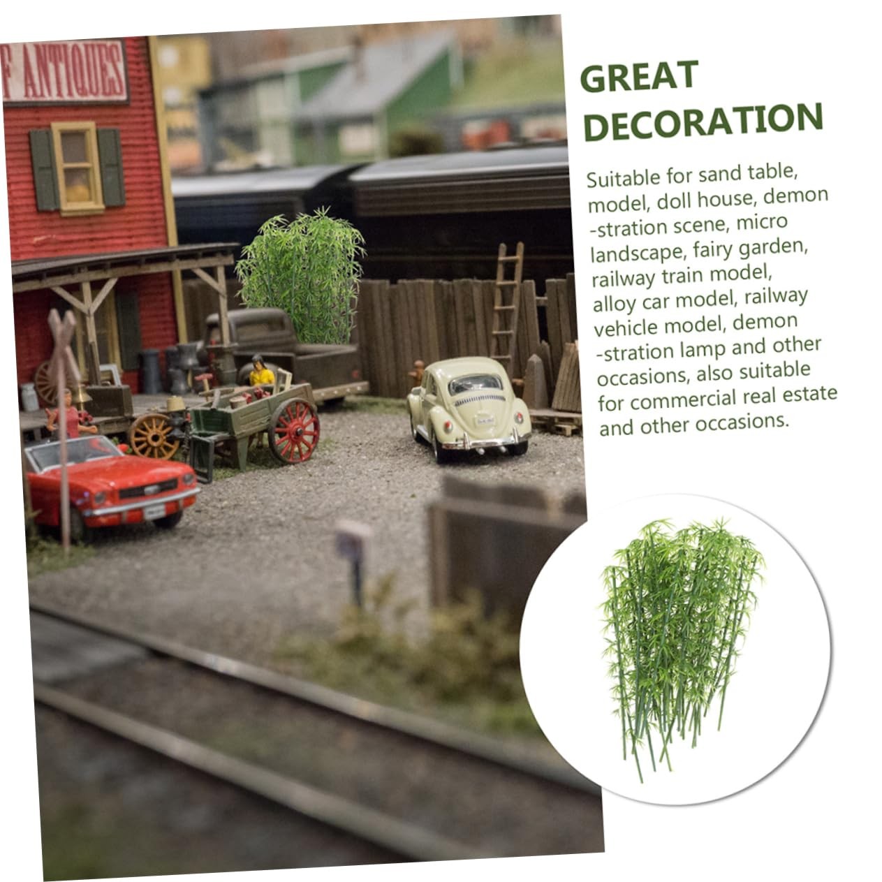 Sturdy Plastic Fake Trees Mini Model Decor Artificial Trees for Home
