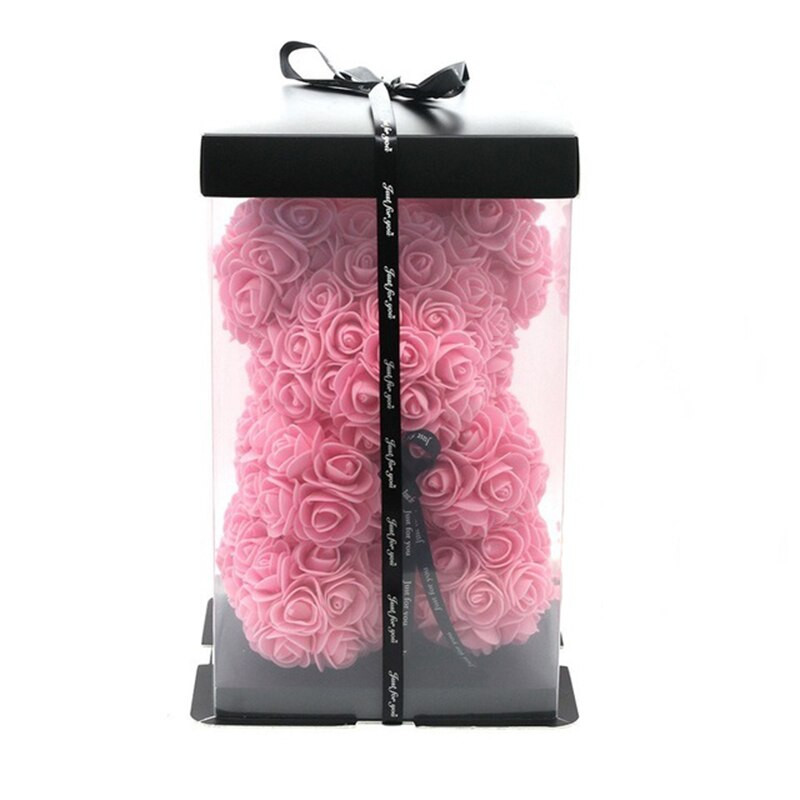 New 25Cm Teddy Rose Flower Bear Gift Box Wedding Christmas Decoration Valentine’