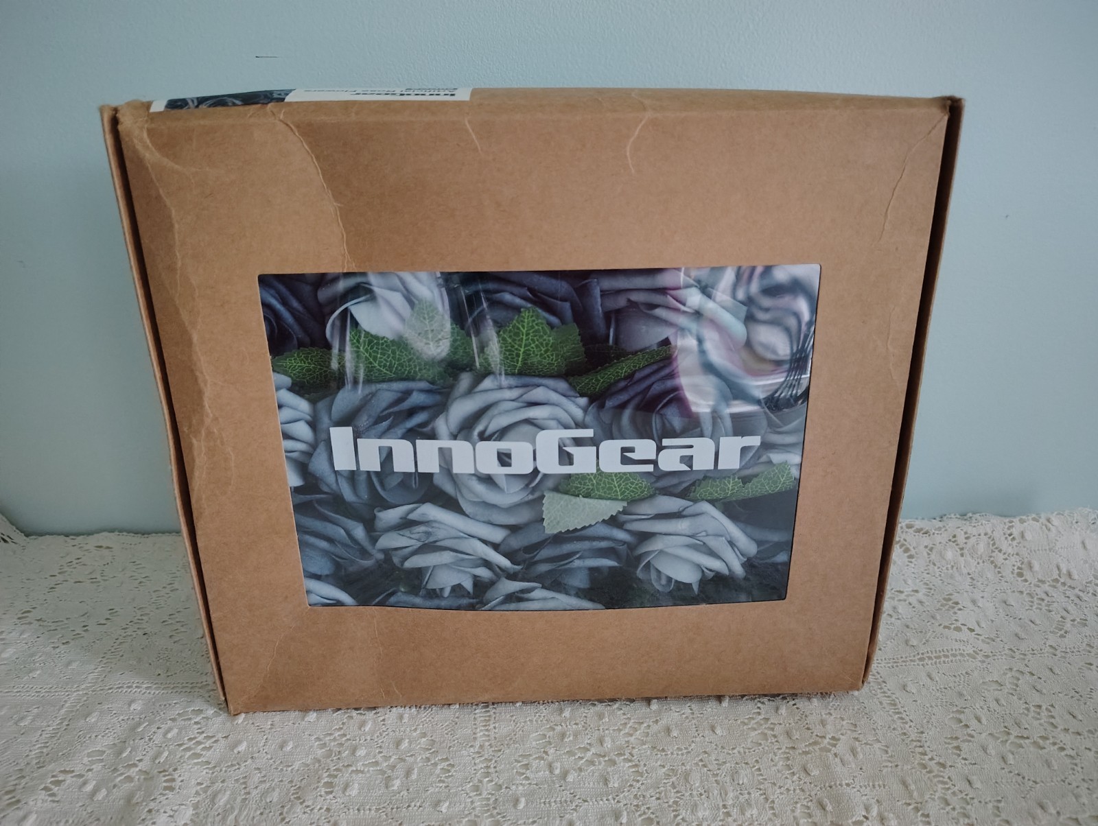 Innogear Artificial Roses Dusty Blue Shades 50 Piece Lifelike ~ NEW IN BOX