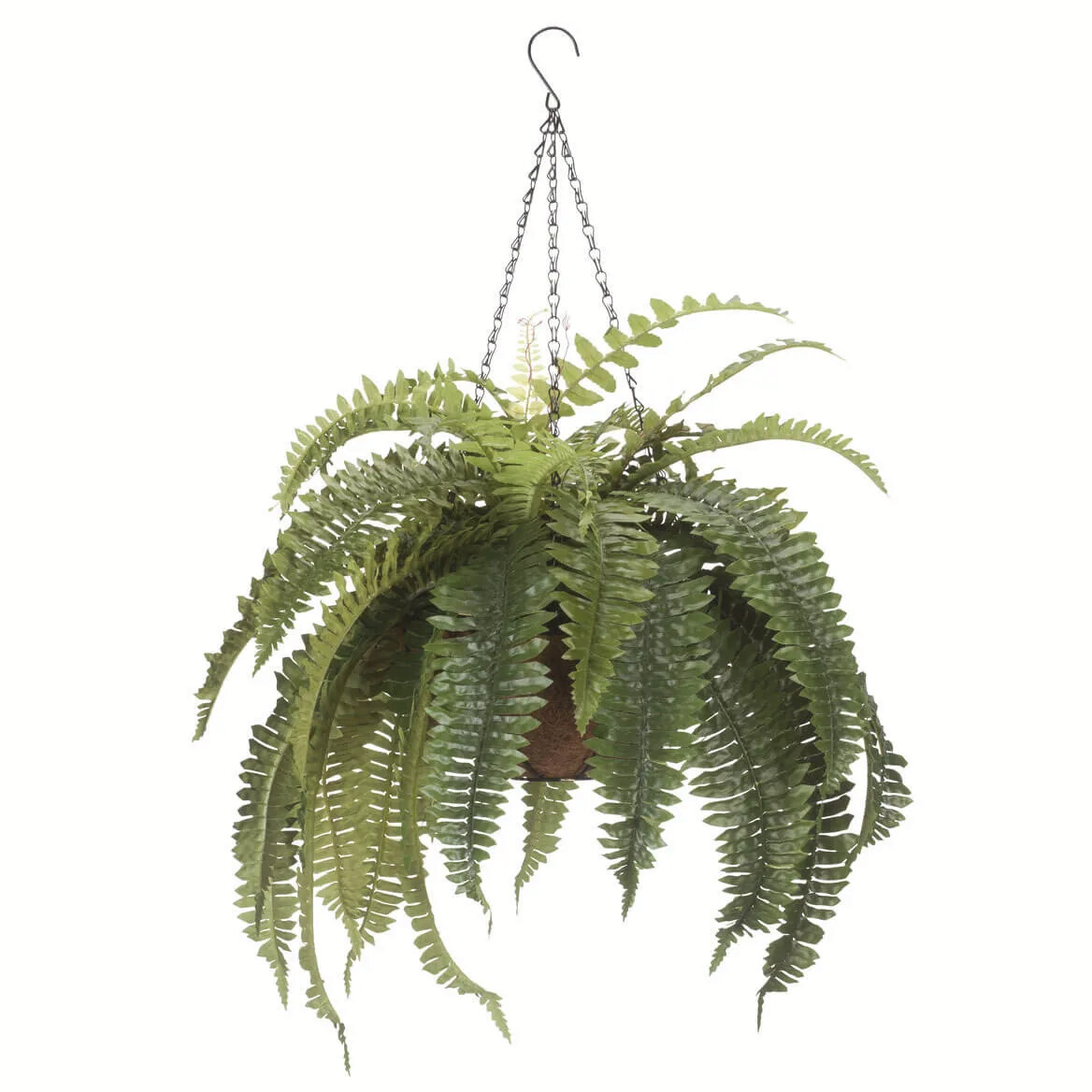 Large Artificial Boston Fern Hanging Basket Indoor Outdoor Patio Garden Decor