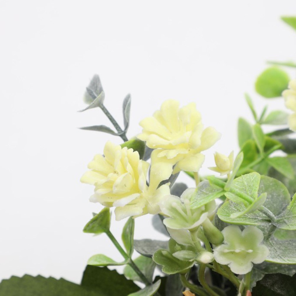 Silk Rose Eucalyptus Camellia Artificial Flowers Potted Plant Nordic Home Office