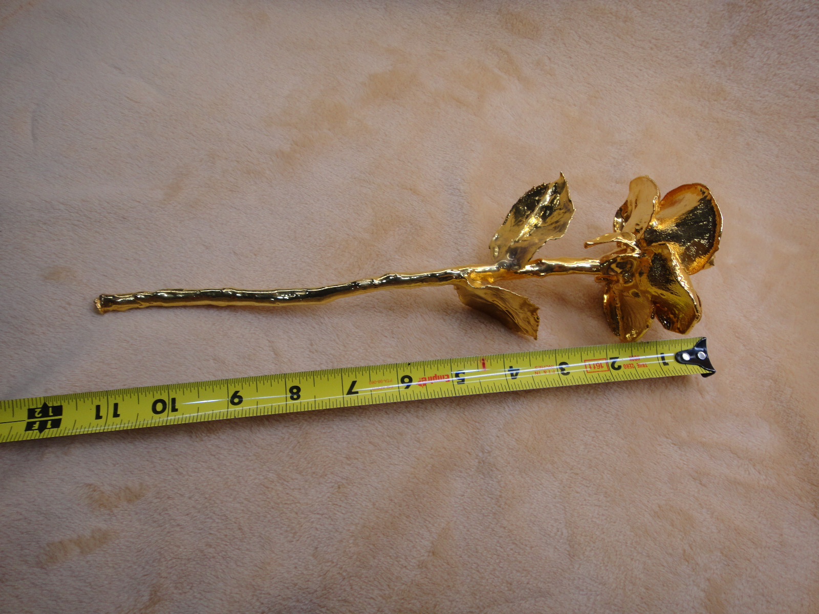 Gold Plated Long Stemmed Rose 11″