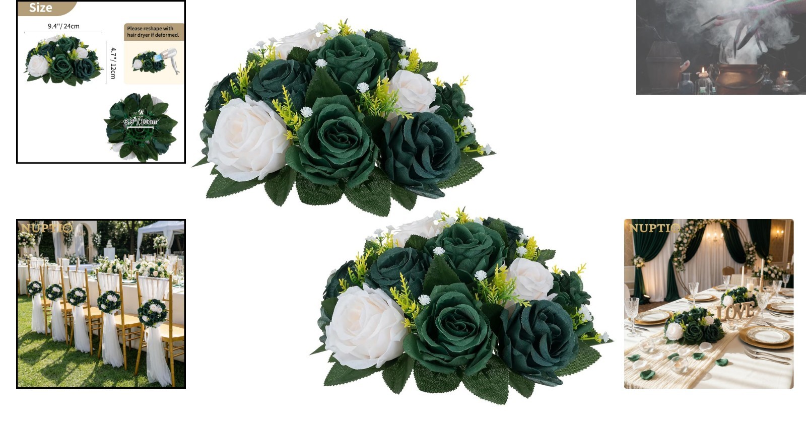 Ready-to-Use Silk Flower Balls – 2 Pcs Decorative Centerpieces for Any Occasion