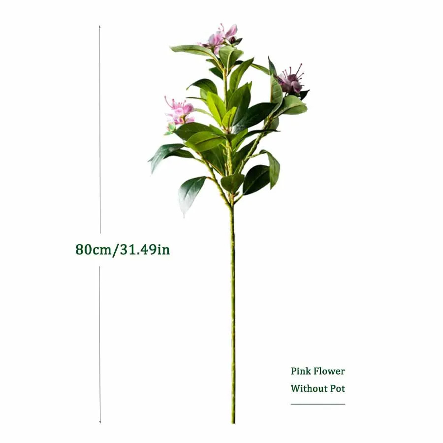 80/120cm Tropical Artificial Ficus Large Banyan Plants Plastic Fiddle Fig