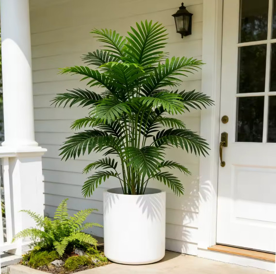 Realistic Artificial Palm Tree Faux Tropical Monstera Plant Indoor Decoration