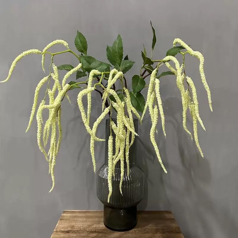 3Pcs Artificial Amaranthus Flower Fake Hanging Green for Wedding Bouquets Hom…