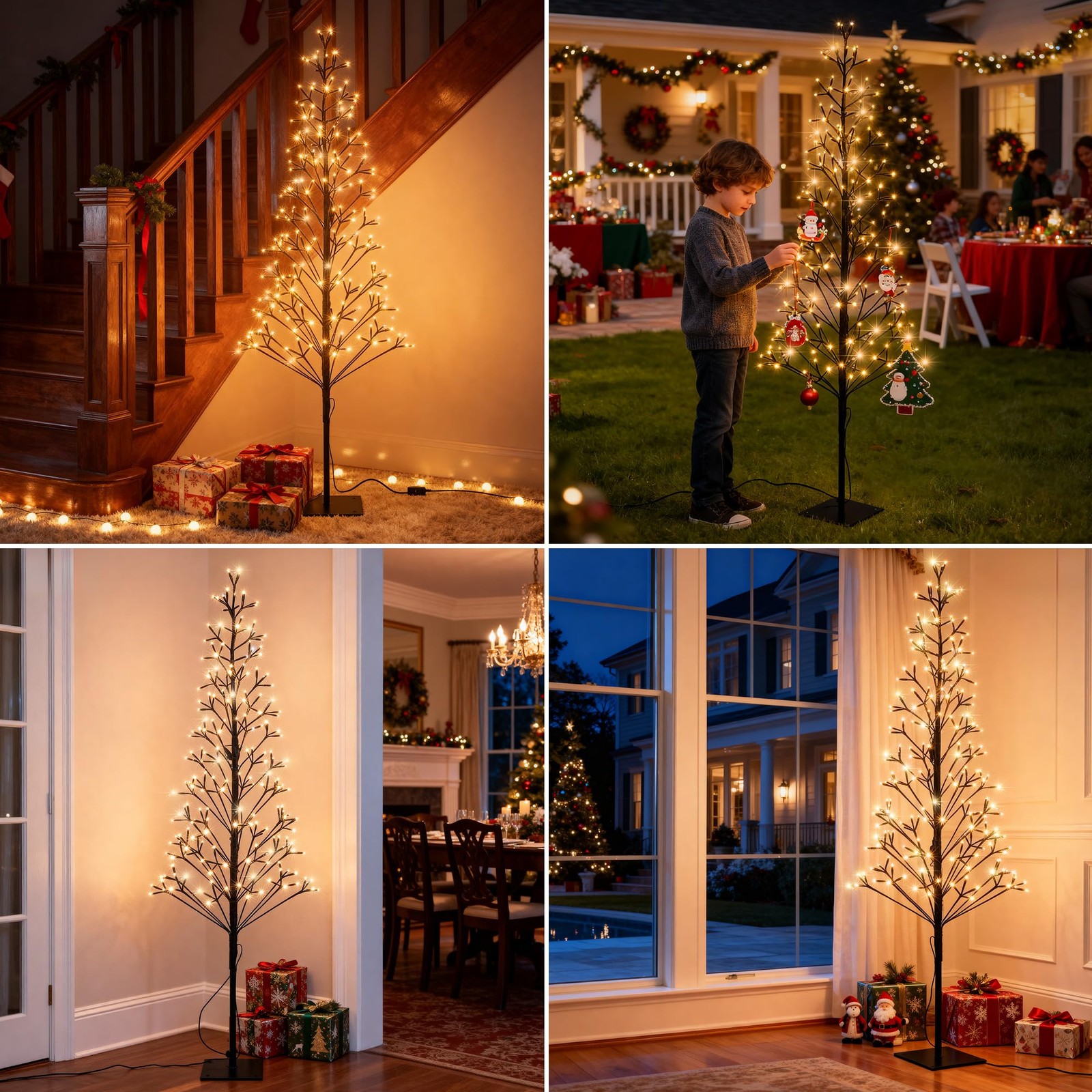 Lomotech Chritsmas Tree Lights – 216 Leds 5Ft String Tree, Warm White