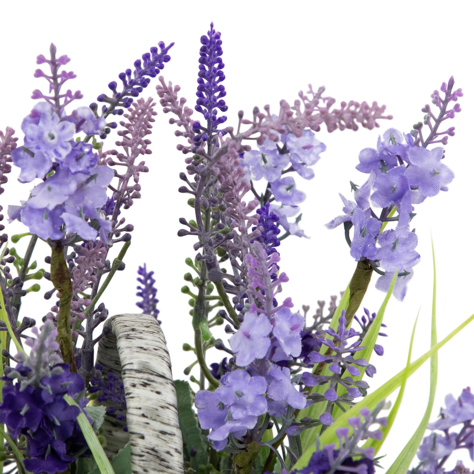 Northlight Lavender Bouquet in “Flower” Spring Basket with Handle – 12″