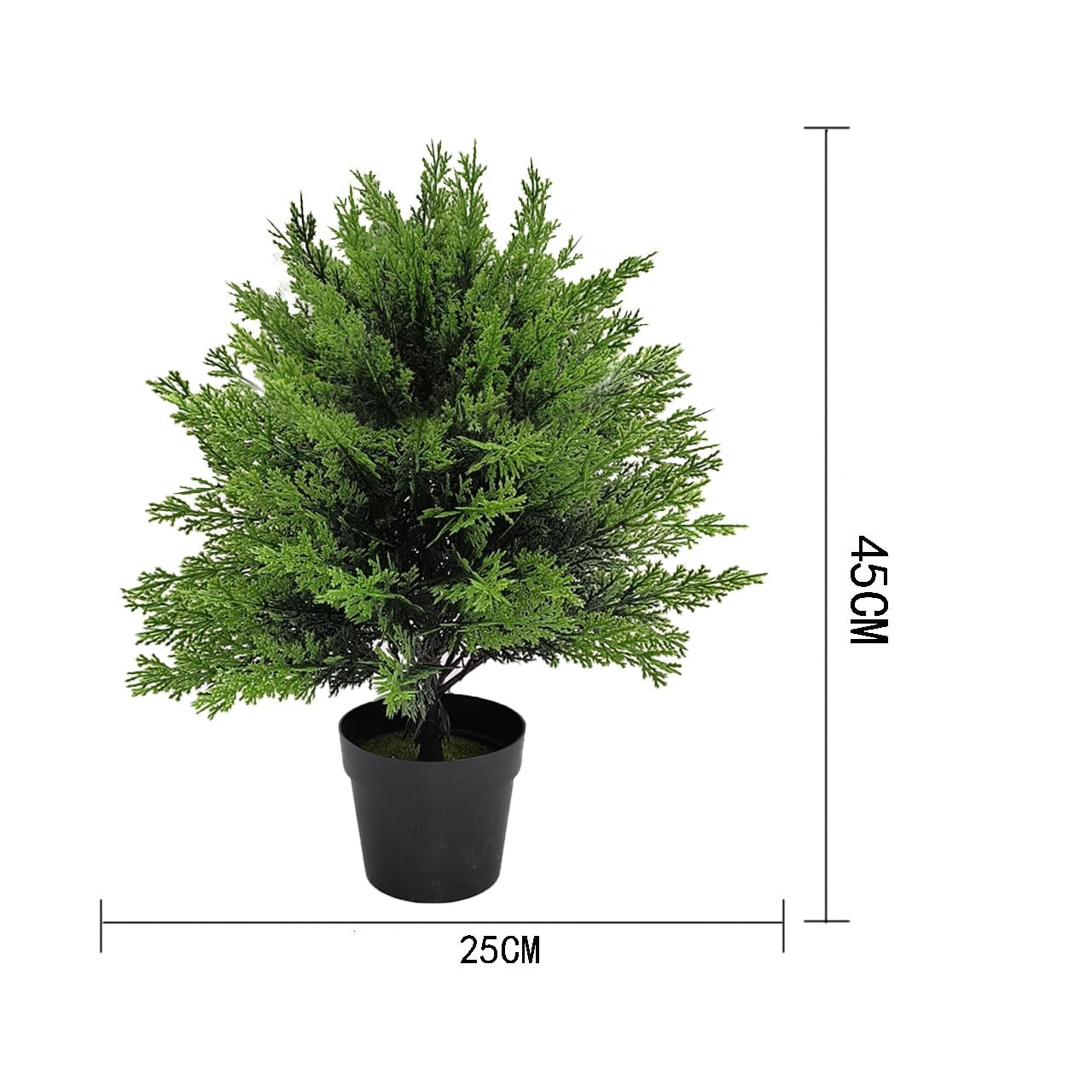 NAWEIDA Artificial Potted Small Topiary Ball Tree, 16 Inch, Indoor Outdoor UV…
