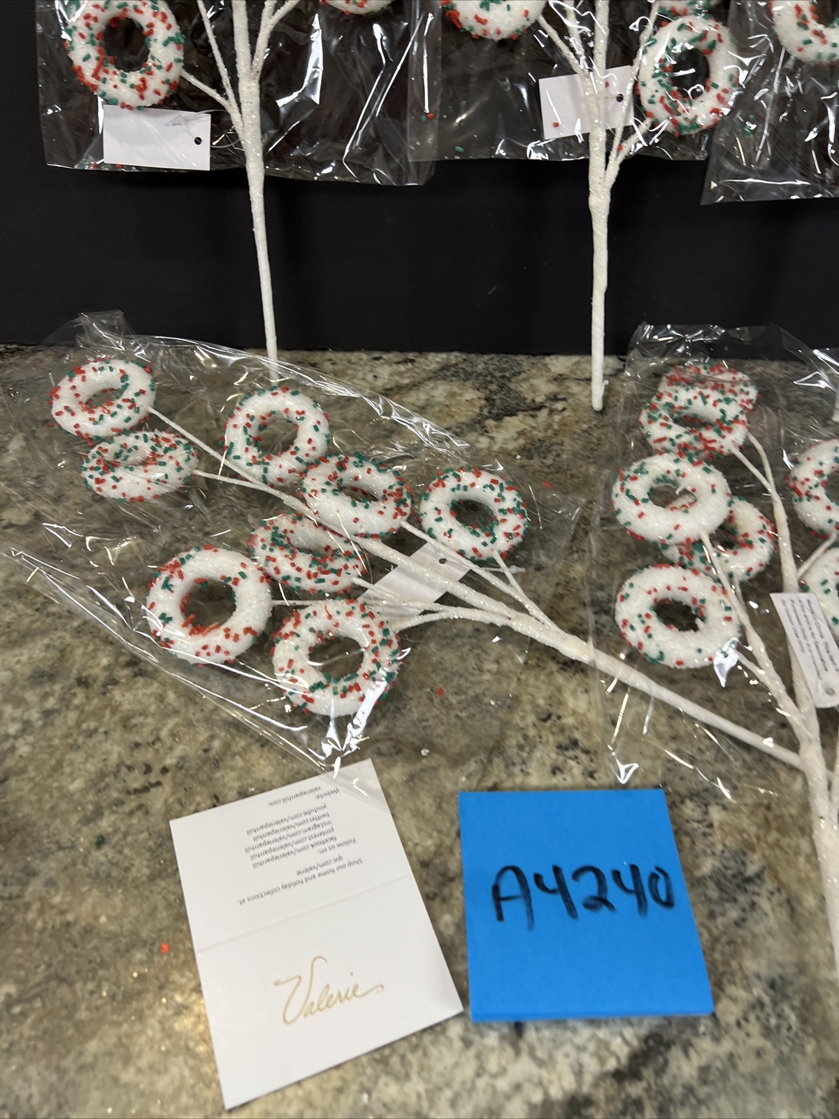5 Sprinkle Treats Donut Doughnut 15.5” Picks Twig Spray Valerie Parr Hill Rare