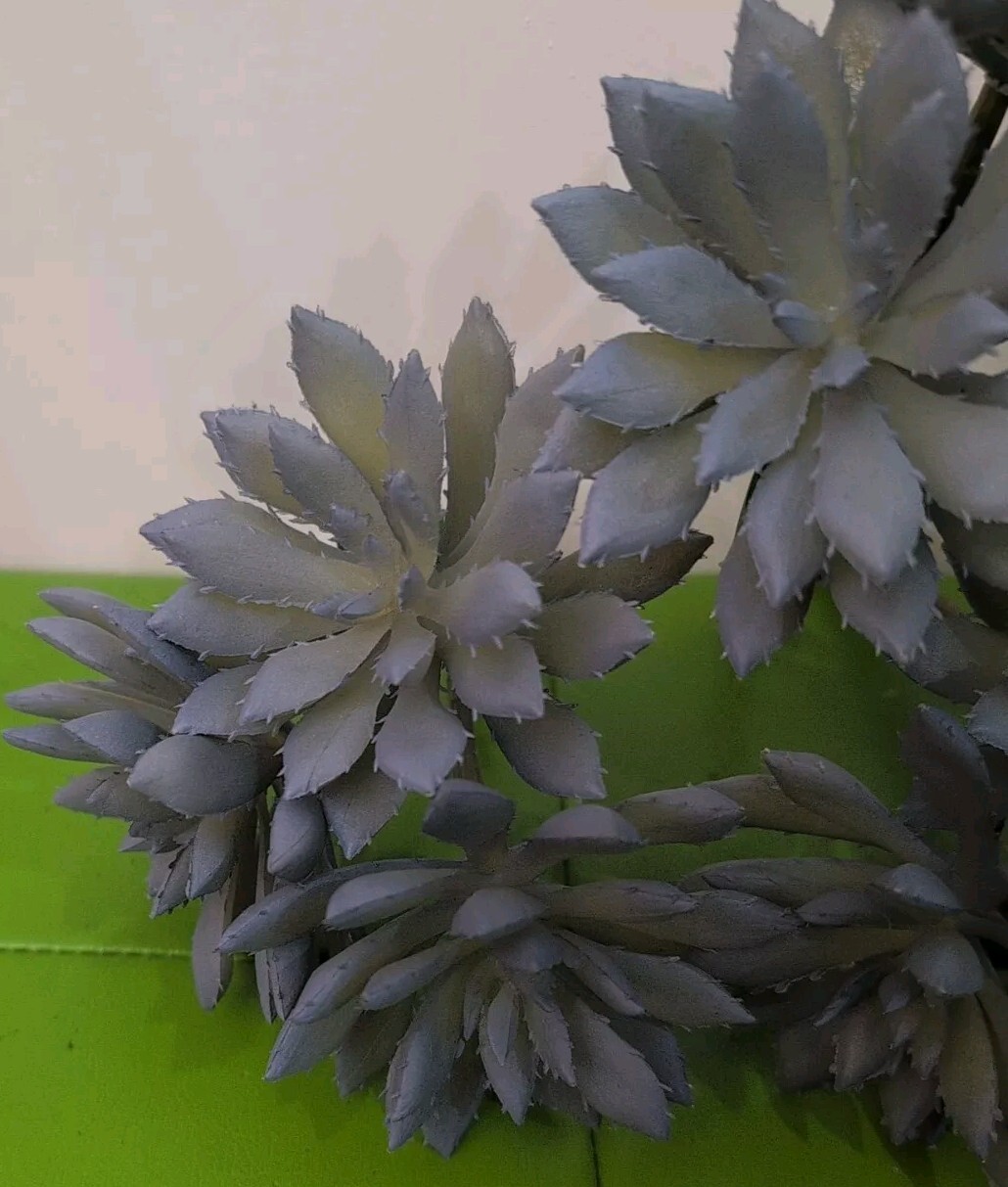Artificial Anenome Purple/Blue Succulent Clusters Pick (5) Lot