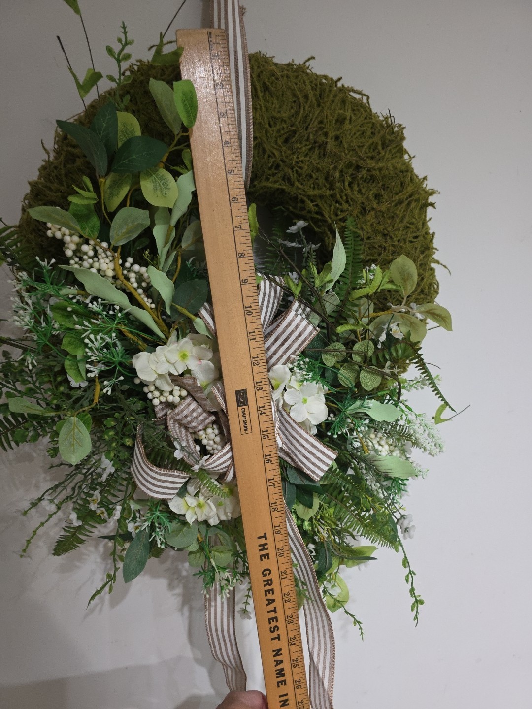 Handmade Every Day Year Round Moss Covered Angel Vine Wreath Large