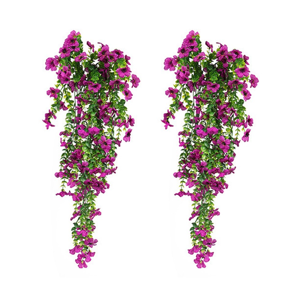 2 Packs 78cm Violet Artificial Flowers for Home and Wedding Decoration