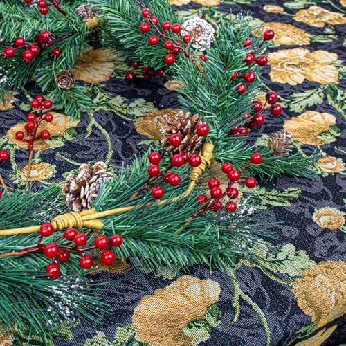 50 Pack Christmas Tree Decorations 6.5 Inch Artificial Berry Stems Red Berry