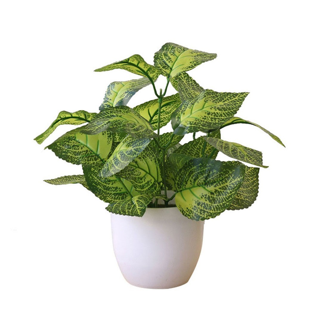 Artificial Flower Foliage Plant With Pot Bonsai Potted Office Home Garden Decor