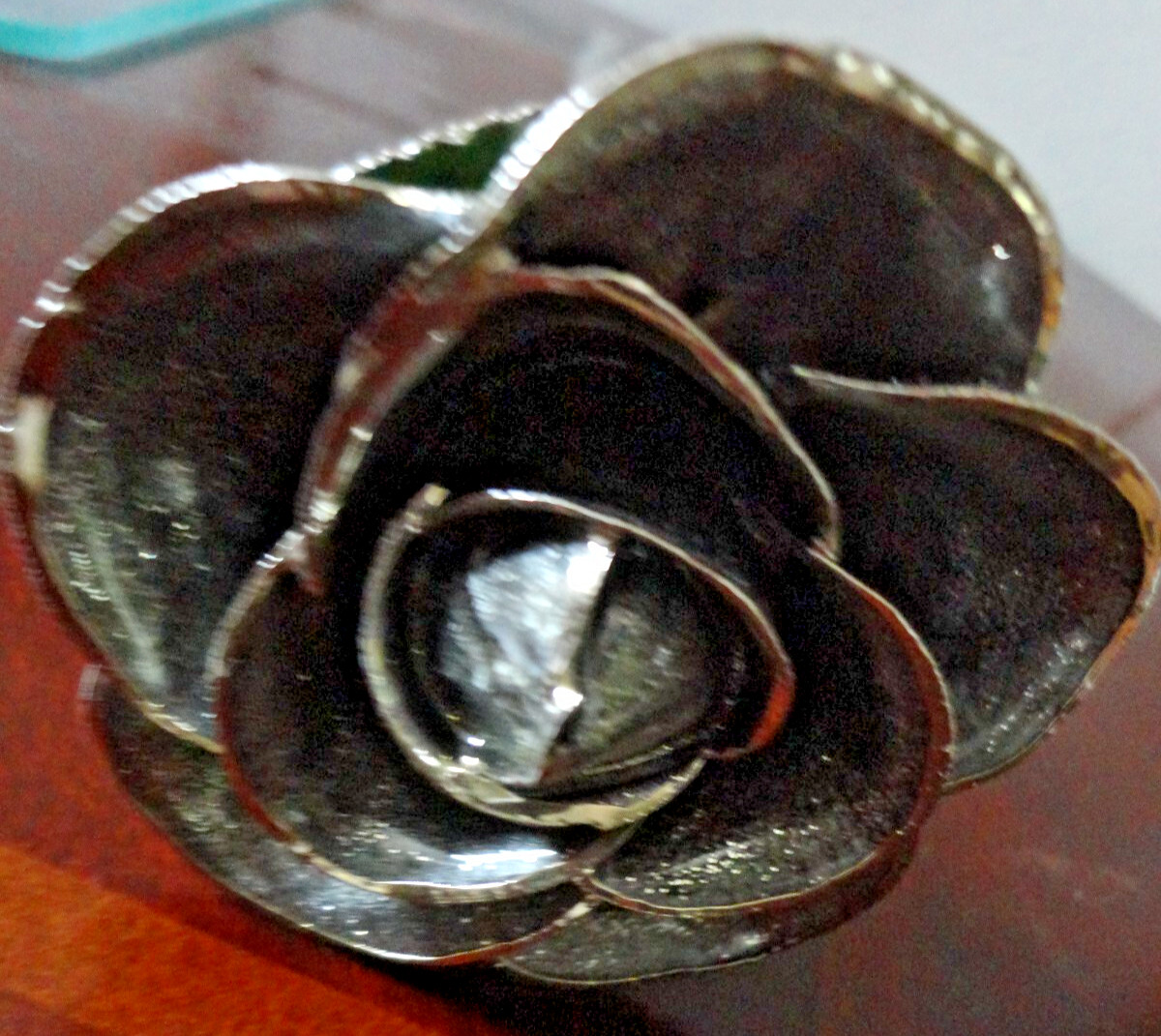 4 GLIDDED REAL ROSE GENUINE HAND DIPPED 24K GOLD LACQUER RED GOLDEN BLUE SILVER