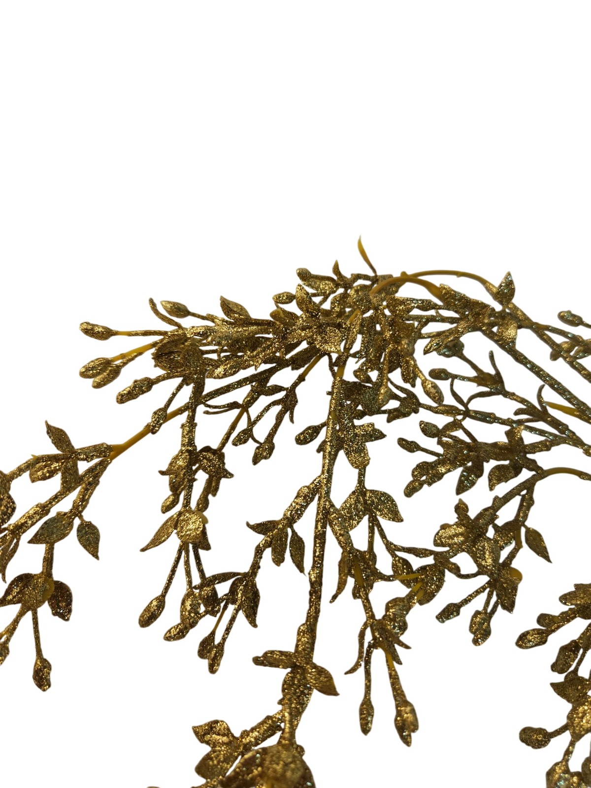 Glittery Gold Artificial Floral Branches For Holiday Decor Centerpiece Crafts