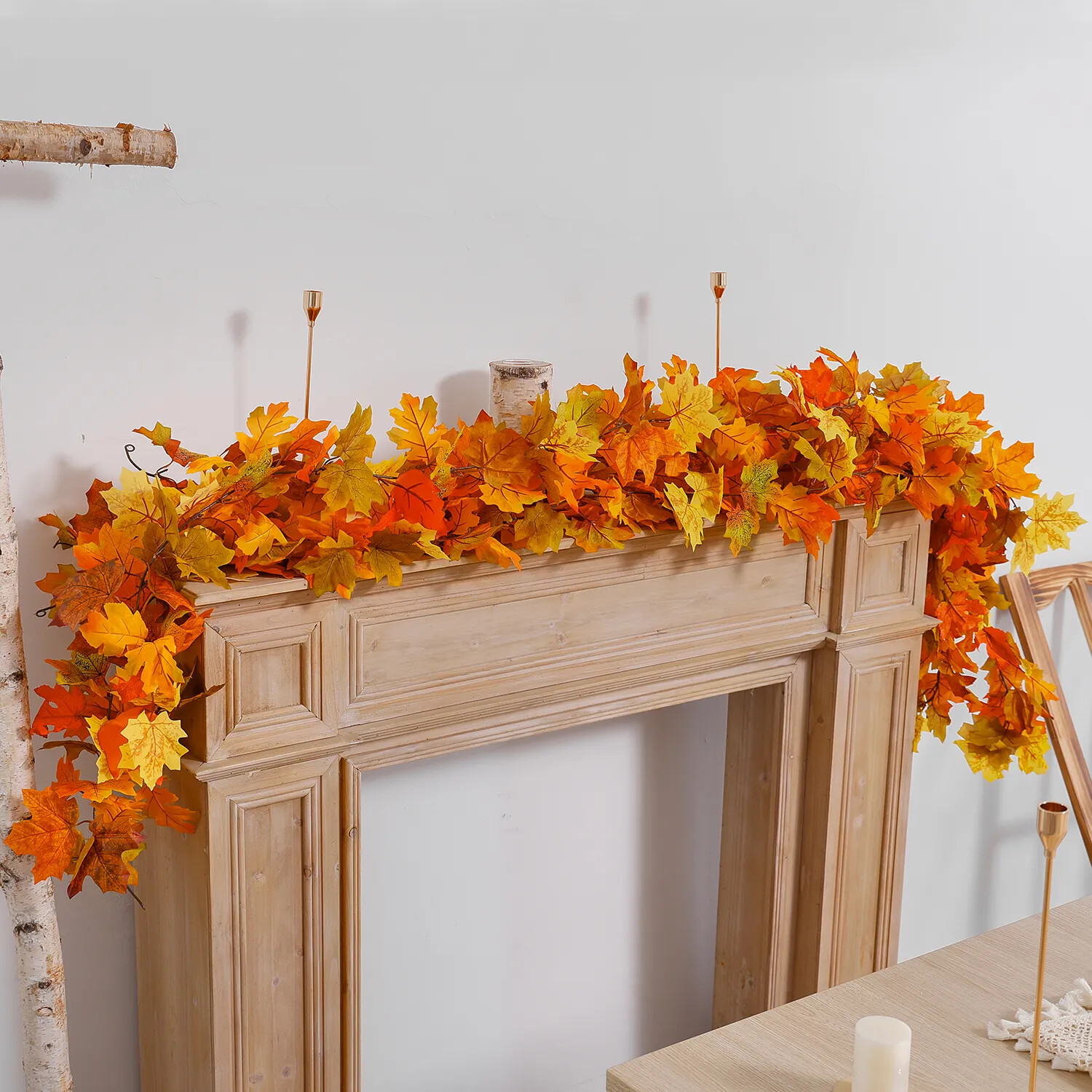 Thanksgiving Maple Leaf Vine Fall Garland Decoration – 6 ft/Christmas Decor