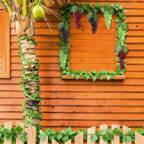 30 Pack Artificial Fake Grapes with 12 Strands Faux Grape Vines Multi Color