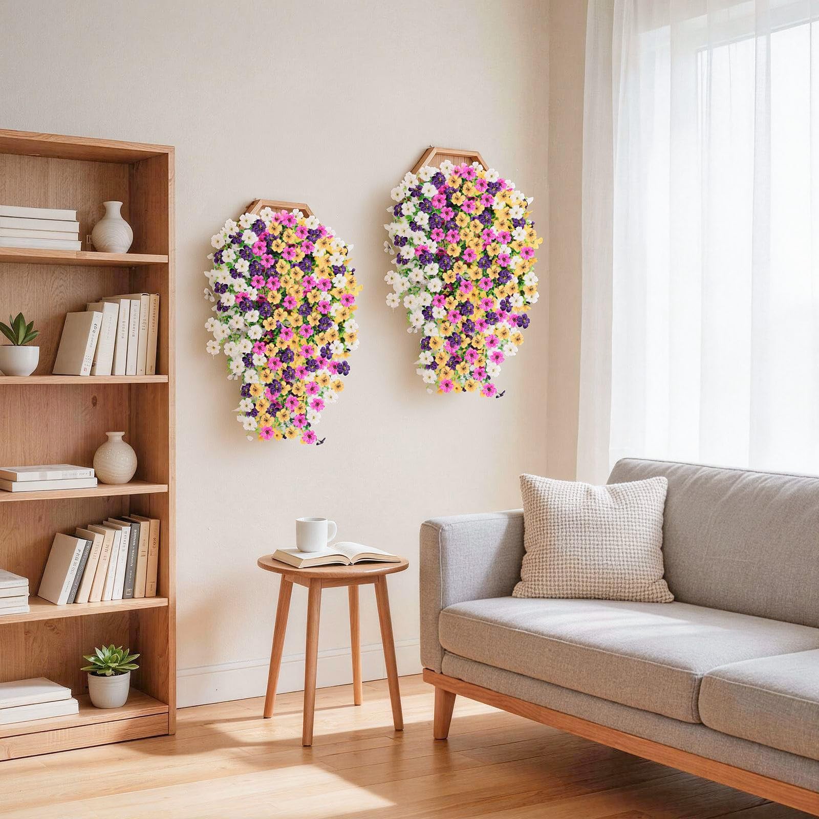 UV Resistant Artificial Hanging Flowers 6 Piece Set