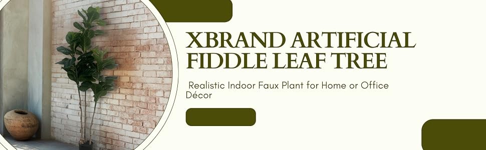 39.4-Inches Artificial Fiddle Leaf Fig Tree in Pot for Indoor Outdoor Home
