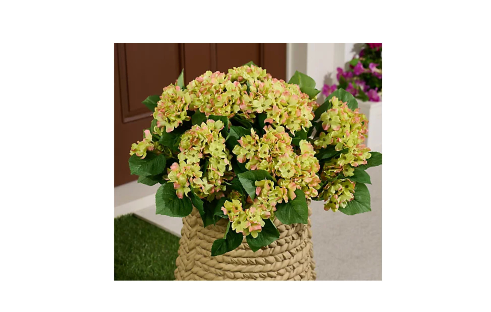 Indoor/Outdoor Hydrangea Urn Filler by Valerie (Green Multi)