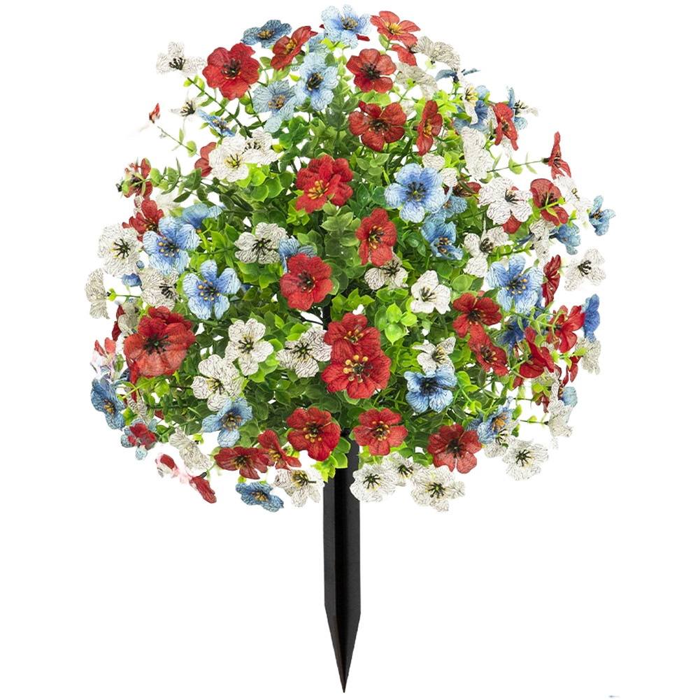 Red White Blue Violet Eucalyptus Artificial Bouquet 56cm for Dining Room Decor