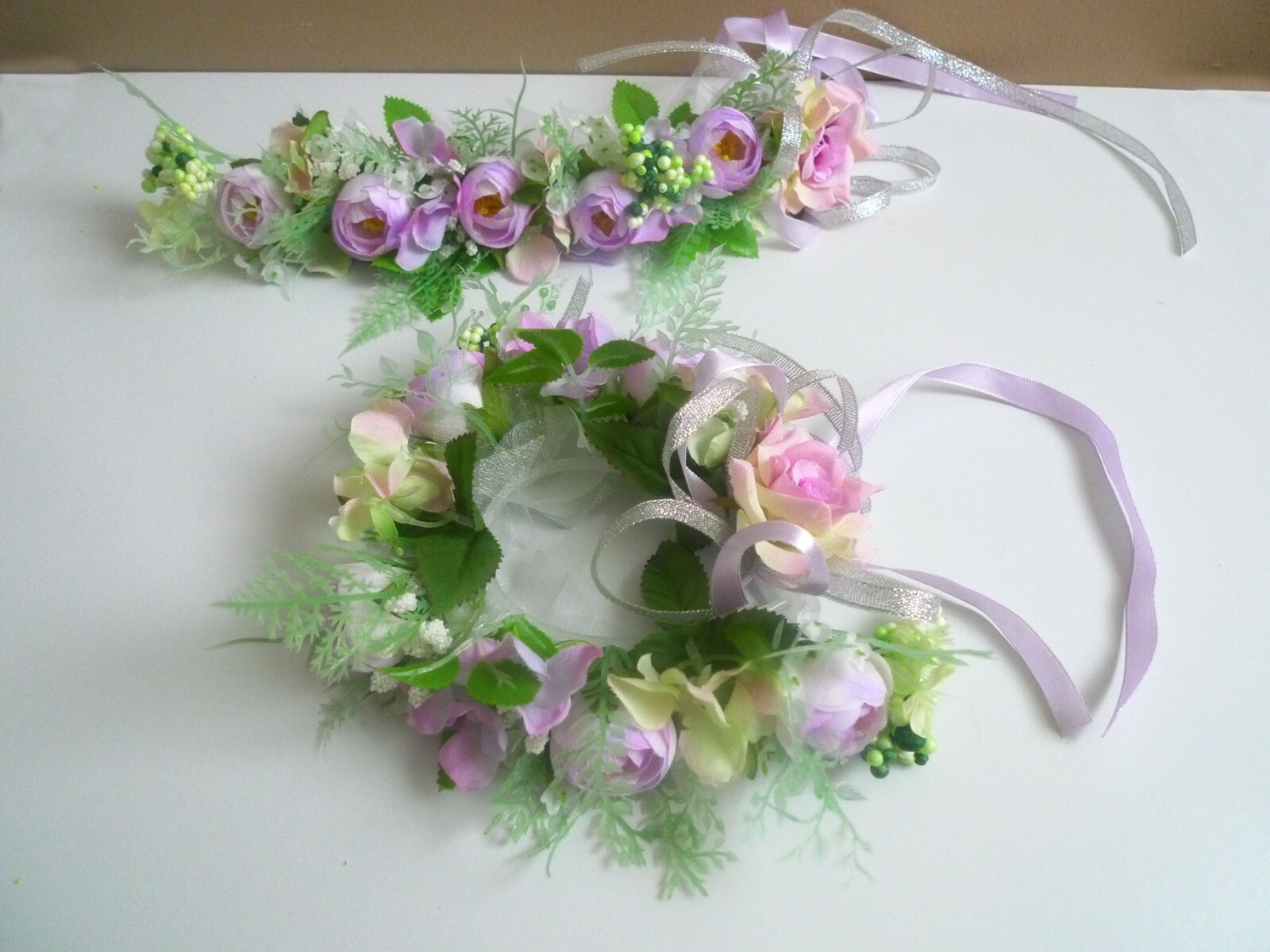 2 Curtain Flowers Bridles Artificial Silk Flower Wedding Hanging Wall Decora