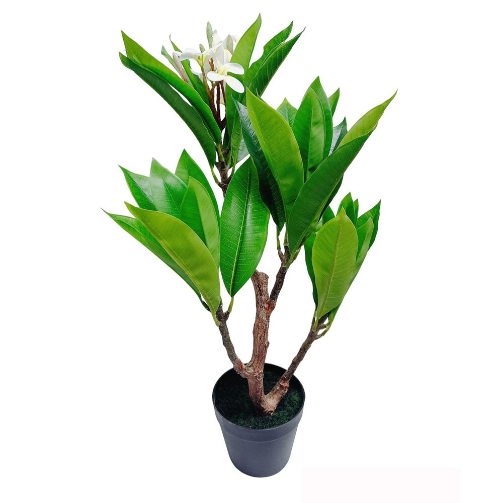 2.25 Ft Cream Fuchsia Artificial Plumeria Flower Tree for Indoor Outdoor Garden