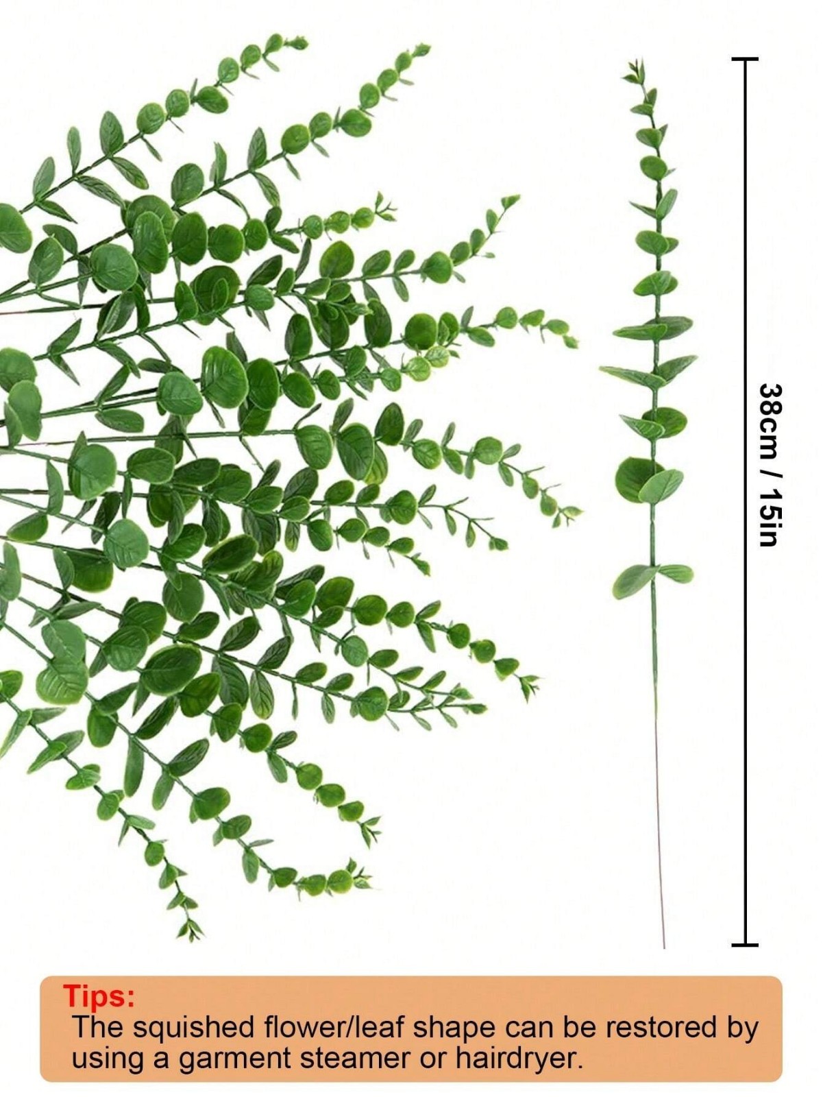 Artificial Eucalyptus Stems Faux Greenery Wedding Bouquet Home Decor Plant