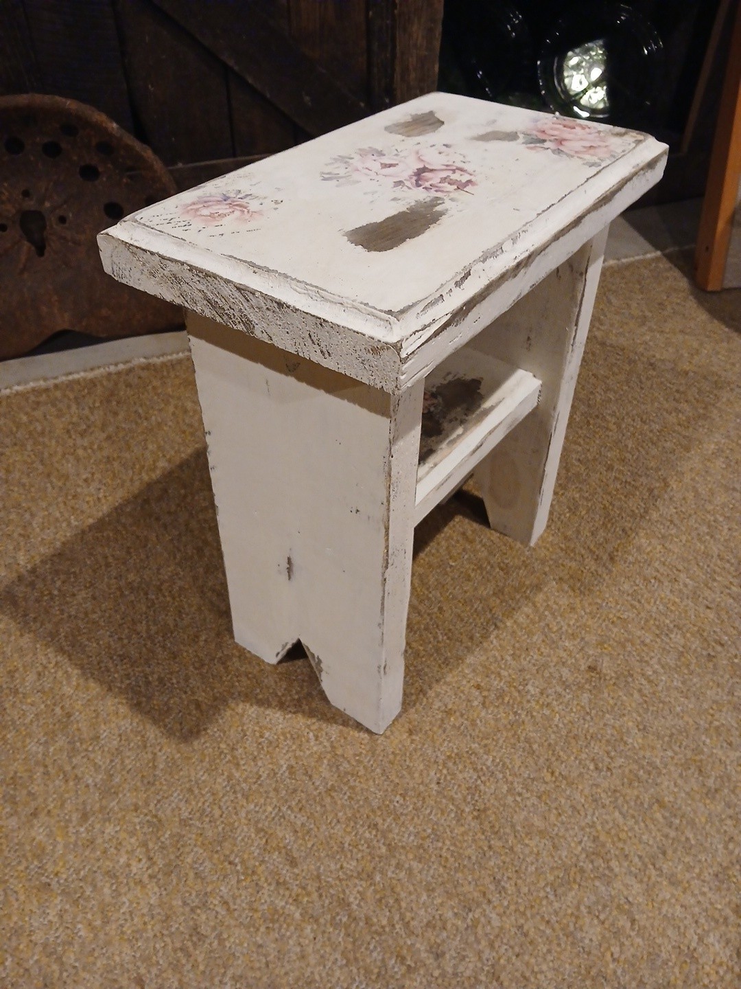 Handmade Victorian Style Hand Painted Wooden Plant Stand Or Home Decor