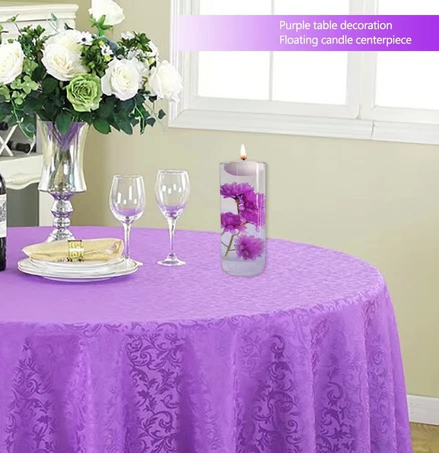 12 PCS Blue Artificial Flowers Floating Candle Centerpiece Vase Filler Decor