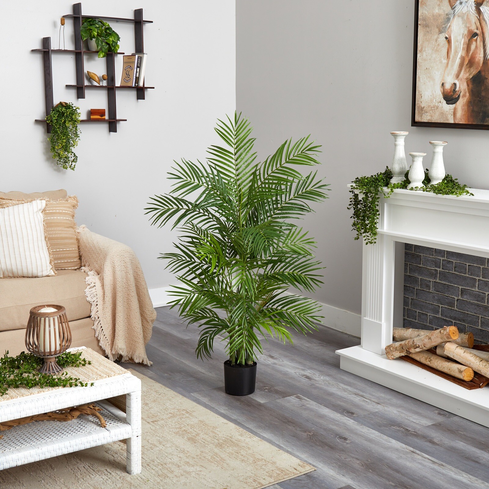 4′ Areca Artificial Palm Tree w/7 Trunk & 736 Lvs Home Office Decor. Retail $130