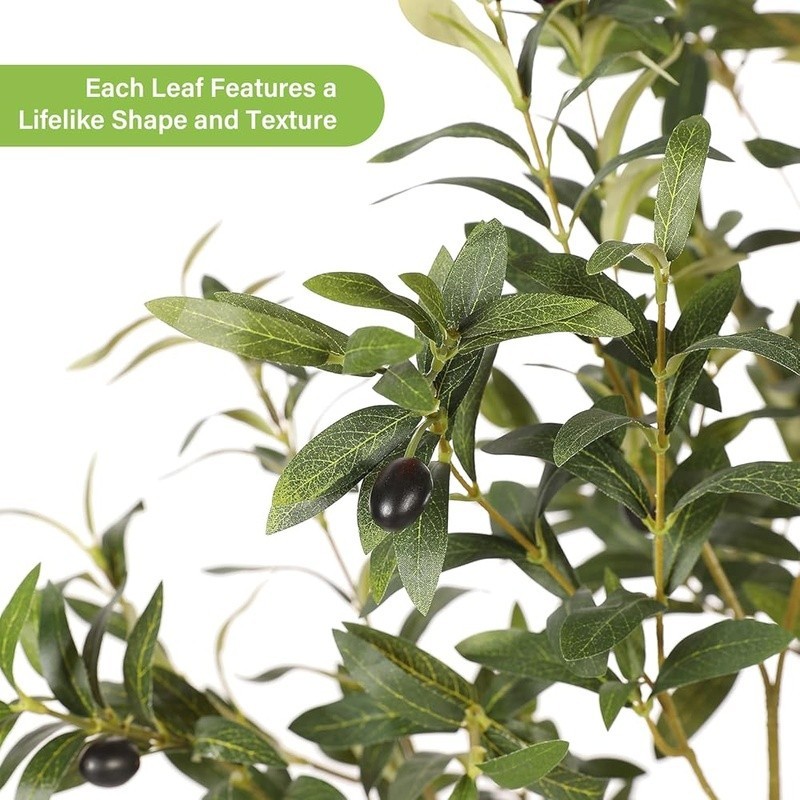 7FT Artificial Olive Tree W/ Pot Bendable Branches Indoor Greenery Decor New
