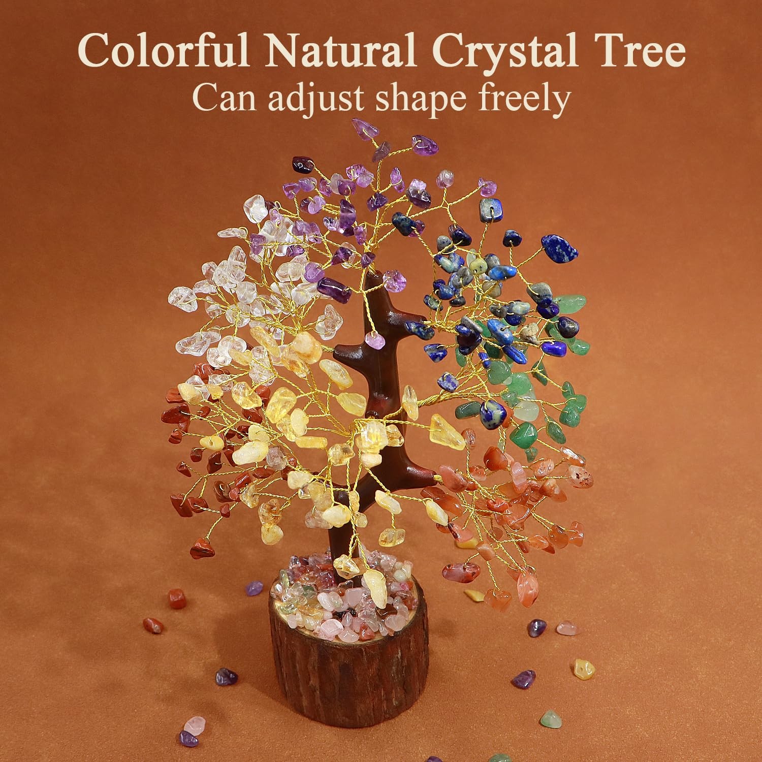 Handcrafted 7 Chakra Healing Crystal Tree of Life for Yoga, Meditation, Home …