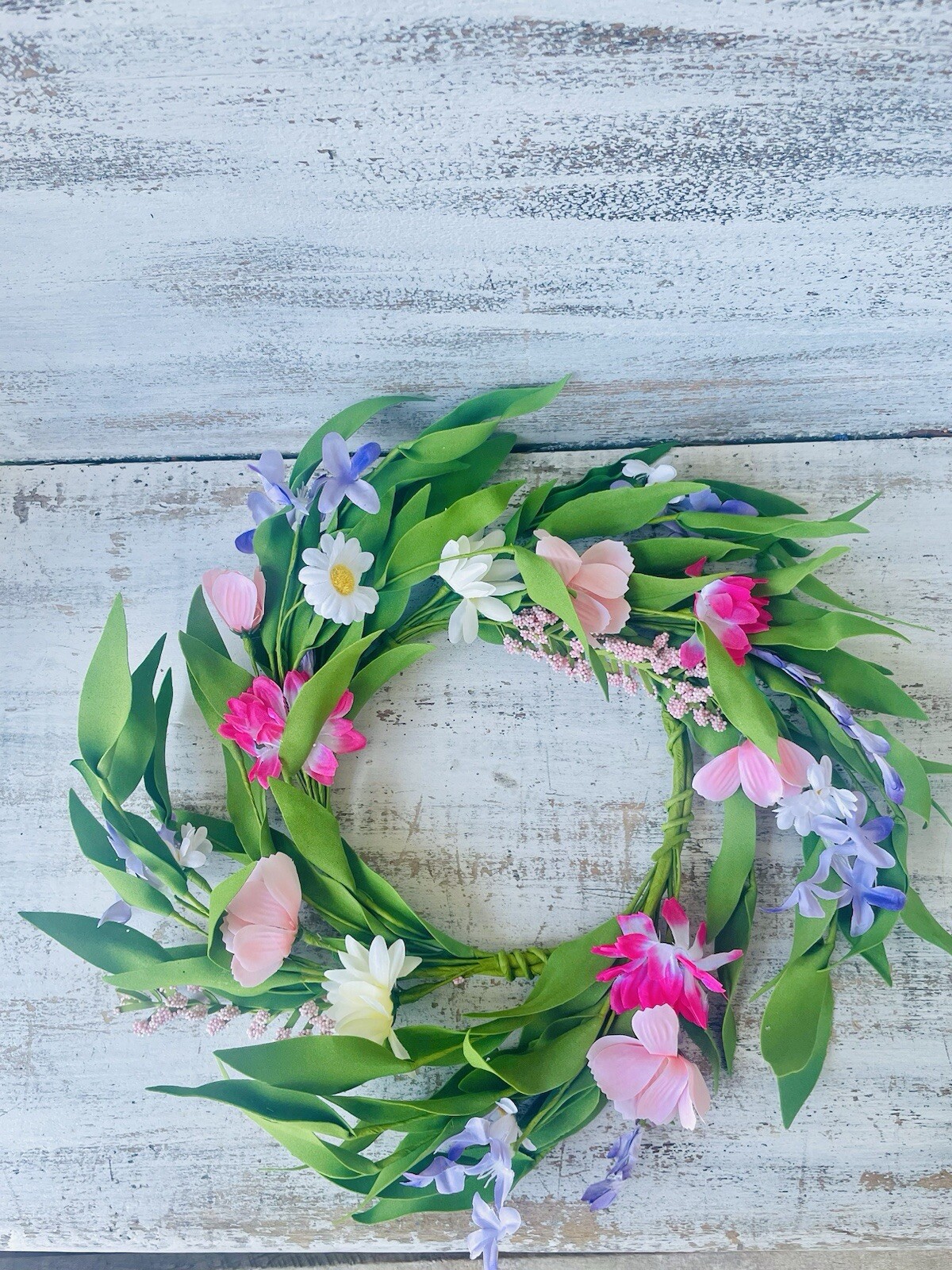 Spring Festival Flower & Herb Small Wreath Floral Greenery Ring