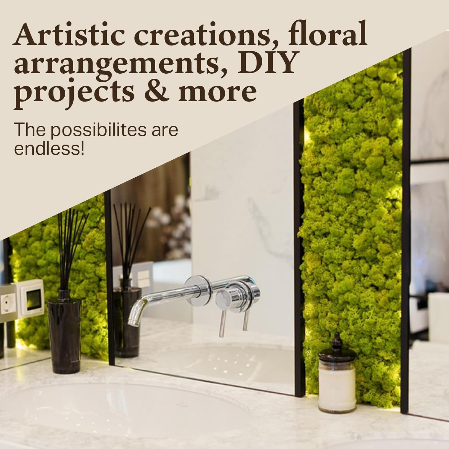 Preserved Reindeer Moss – Moss for Crafts, Home Decor, Art, Design & DIY Project