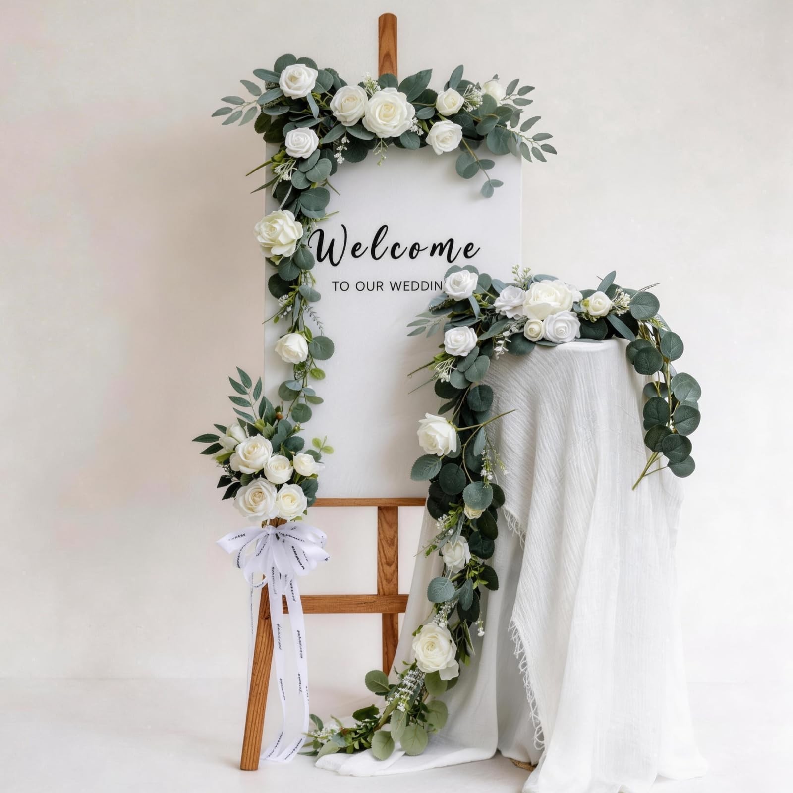 110 Pcs Artificial Eucalyptus Stems and Faux Flowers, 5 Kinds Greenery Stems …