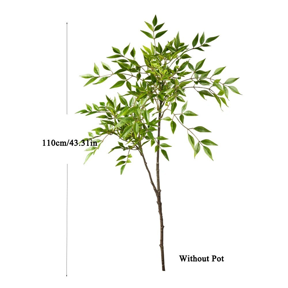 Artificial Nandina Plant Tall Fake Tropical Palm Bamboo Leaves Decor