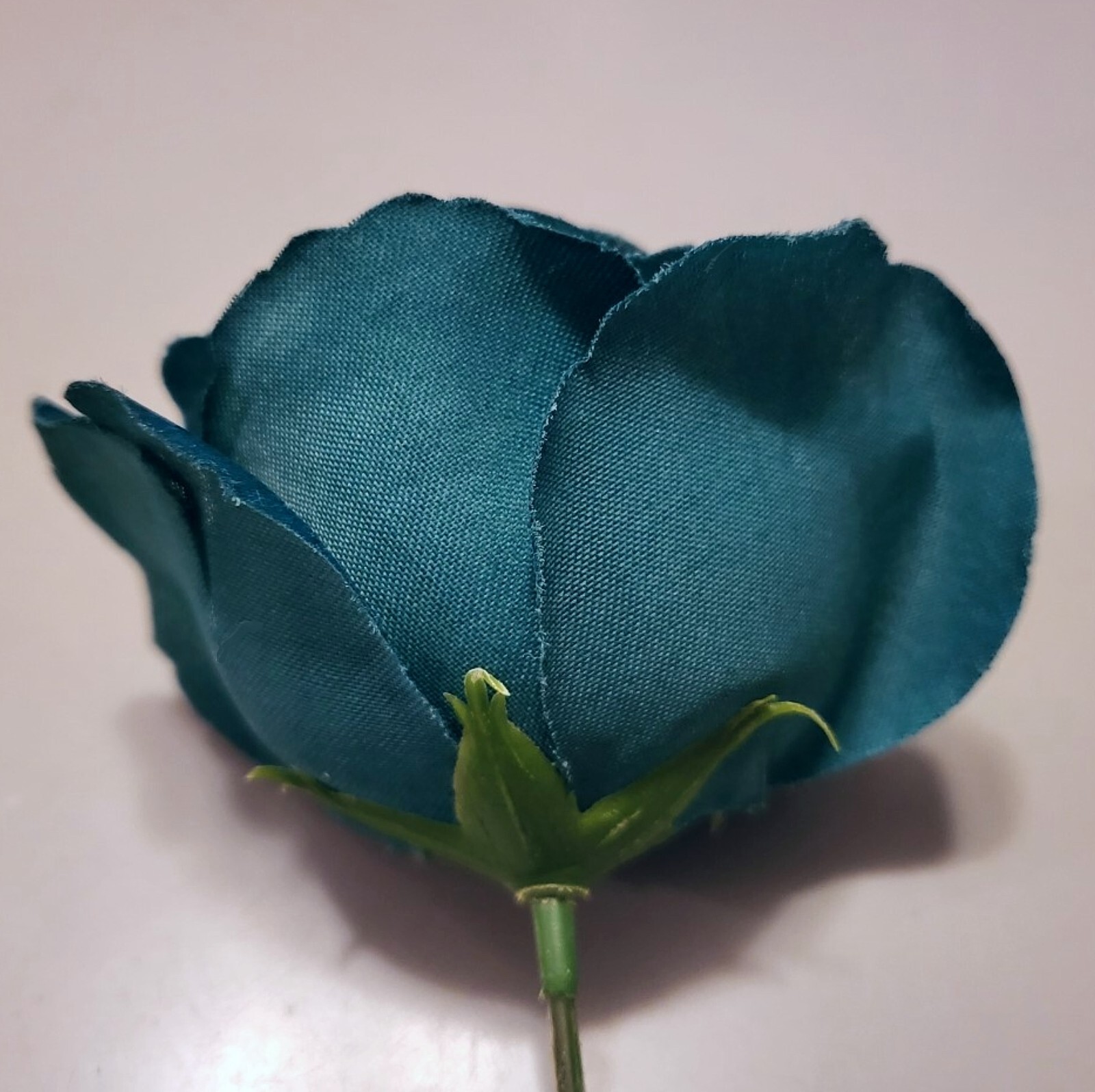 ARTIFICIAL TEAL BLUE-GREEN ROSE FLOWER CHRISTMAS TREE PICKS STEMS ORNAMENTS
