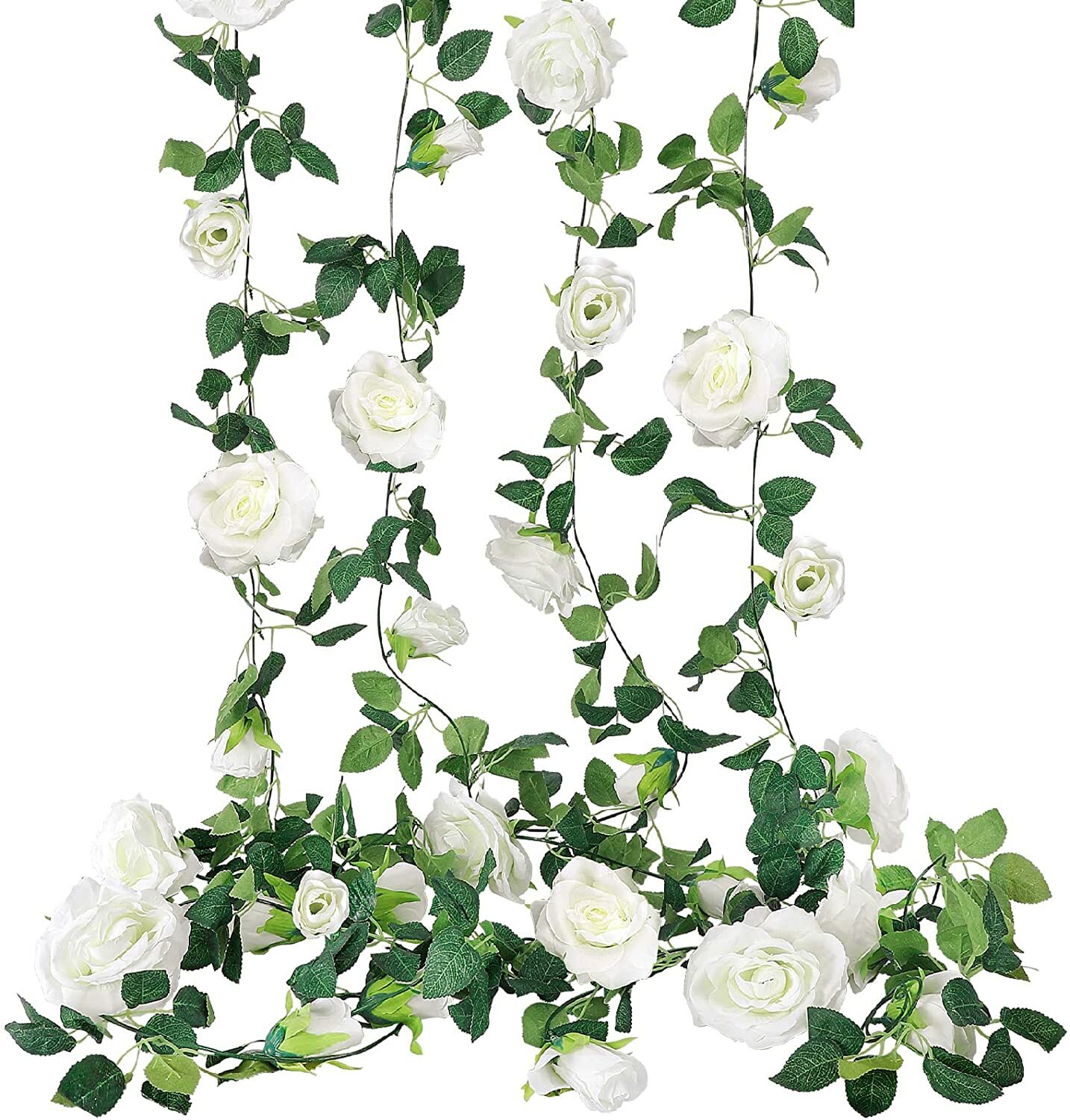 1/2/3x Fake Flower Vines Artificial Silk Rose Garland Wedding Party Decor 7.5FT