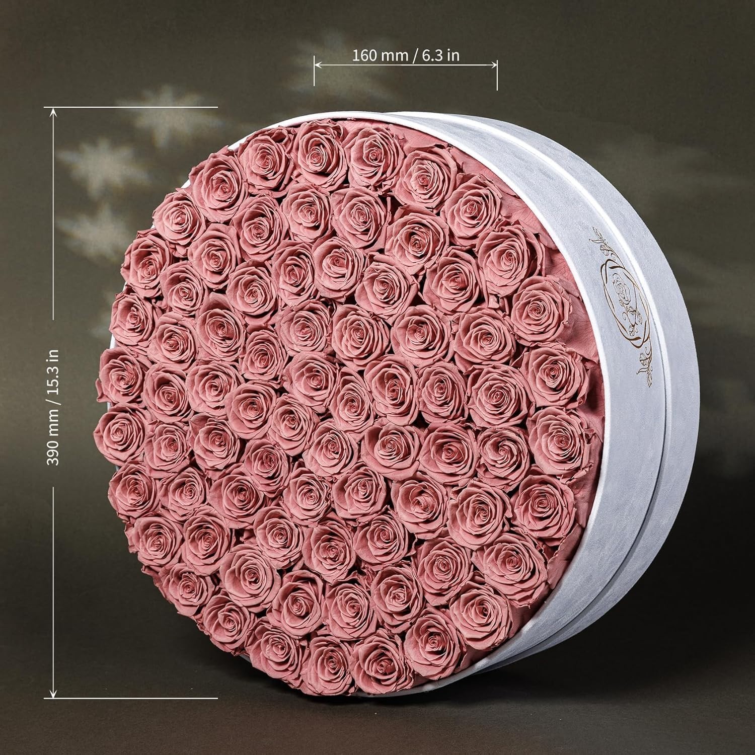 75 Preserved Roses in Suede Box – Luxury Flowers Gift
