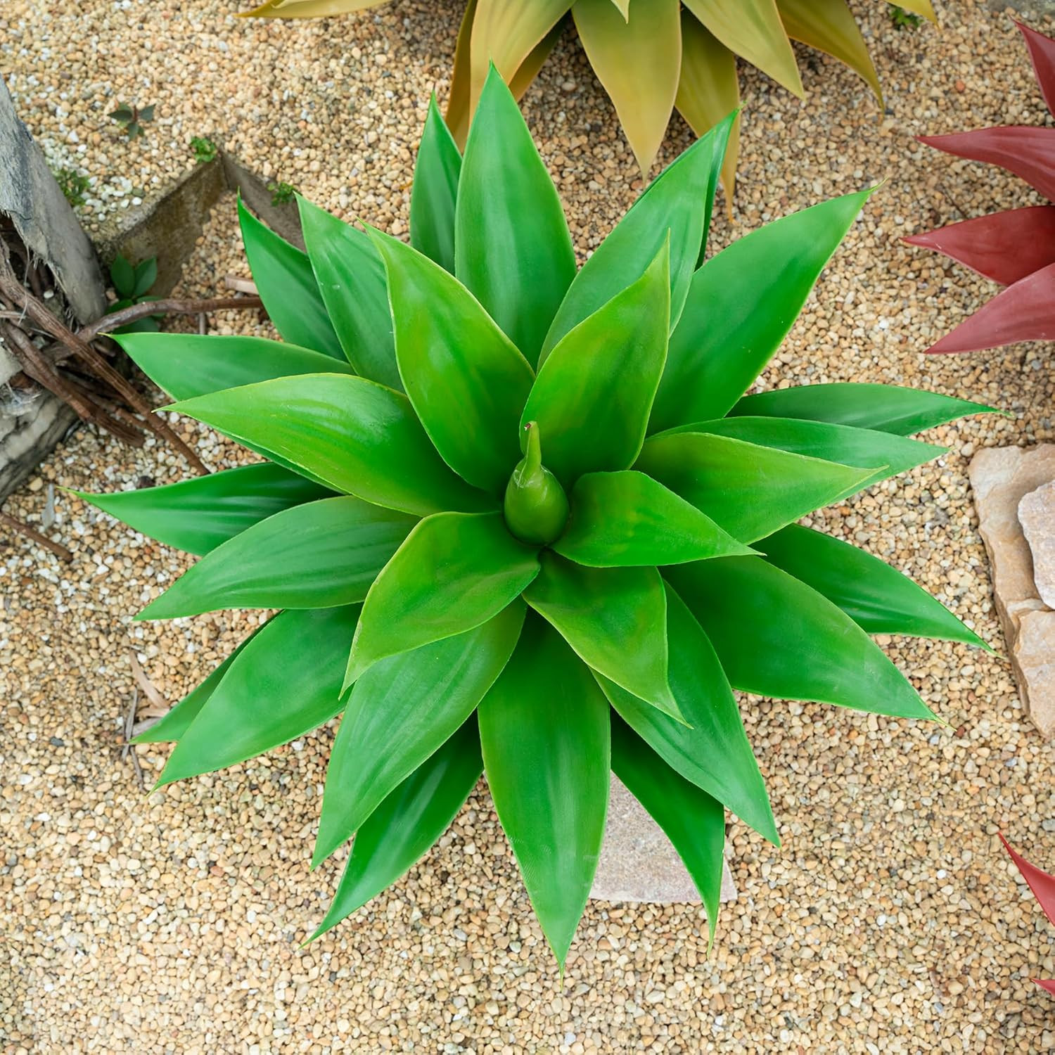 Artificial Agave Plants,Large UV Resistant Fake Agave Planters for Indoor and Ou