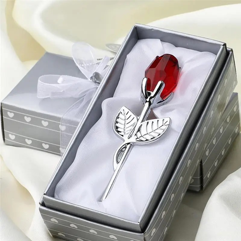 Eternal Red Rose Glass Flower in Gift Box – Romantic Anniversary Valentine’s Day
