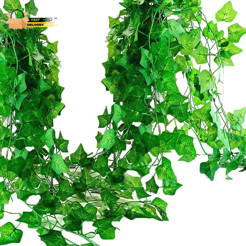 12 Pack 84Ft Artificial Ivy Garland Fake Plants, Fake Ivy Leaves Greener