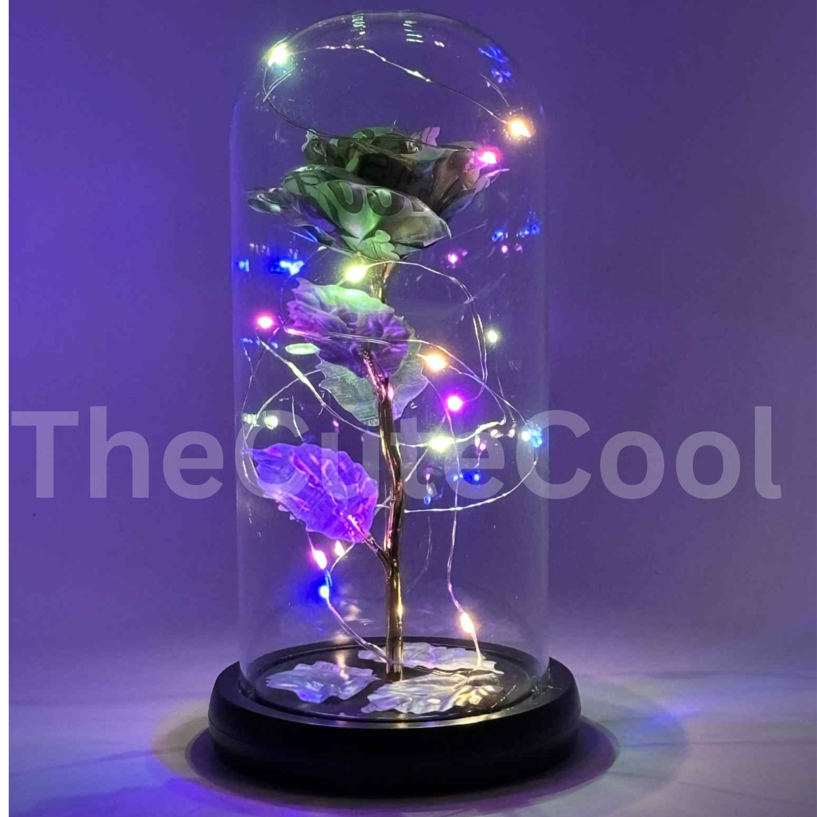 Forever Eternal Galaxy Flowers LED Light Cash Money Dollar Bill Rose Cool Gifts