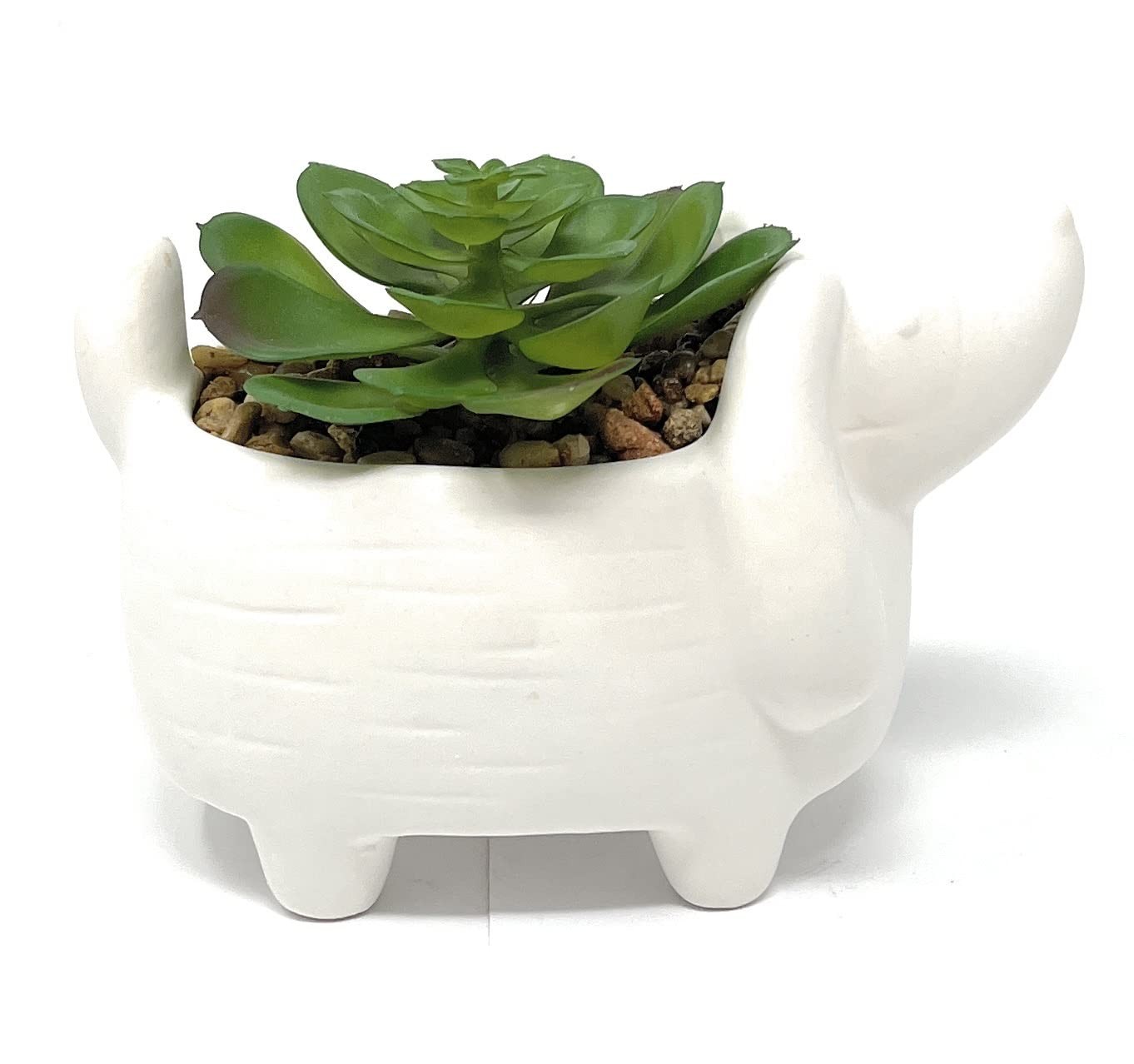 4.3″ H Succulent in Dog White Ceramic Planter, Modern and Simple Stylish Desi…