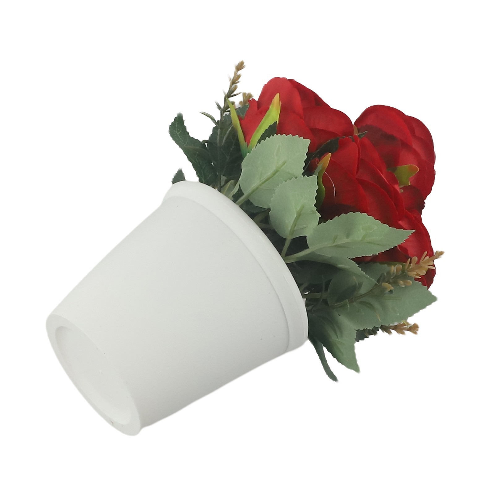 Artificial Rose Flower Small Tree Pot Fake Plants Potted Decoration Garden Decor