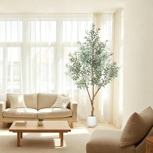 7FT Olive Trees Artificial Indoor – Realistic Artificial Olive Tree Indoor 7ft