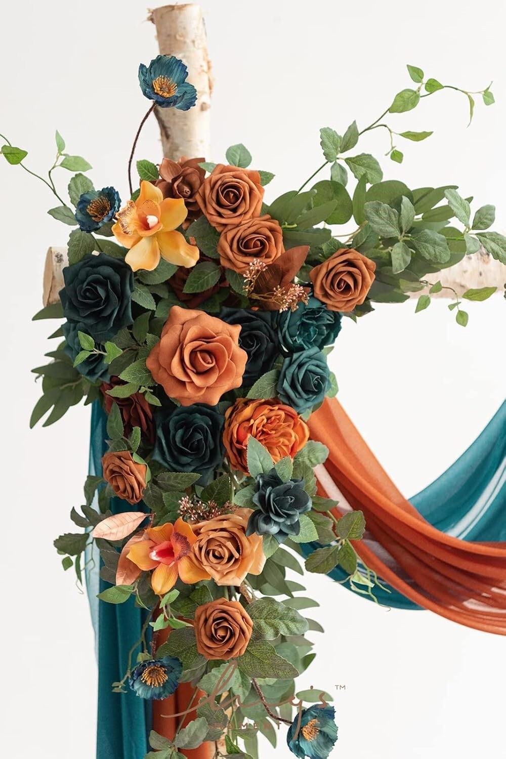 Guirnalda de flores artificiales para decoración floral de arco de boda US NUEVO